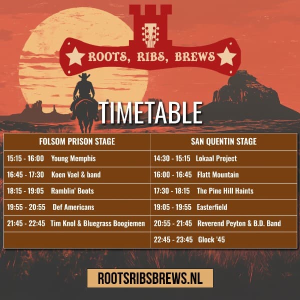 De timetable is er!